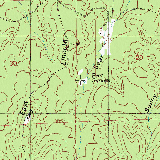 Topographic Map of Bear Tank, AZ