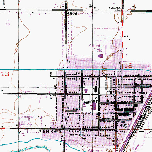 Topographic Map of Harwood Elementary School, ID