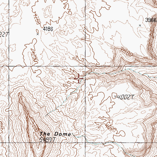 Topographic Map of Dome Spring, AZ