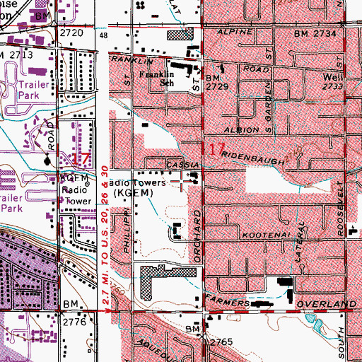 Topographic Map of Good Shepherd Lutheran Preschool and Kindergarten, ID