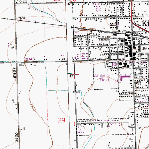Topographic Map of Kimberly High School, ID