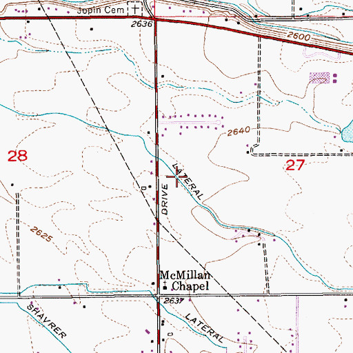 Topographic Map of Joplin Elementary School, ID