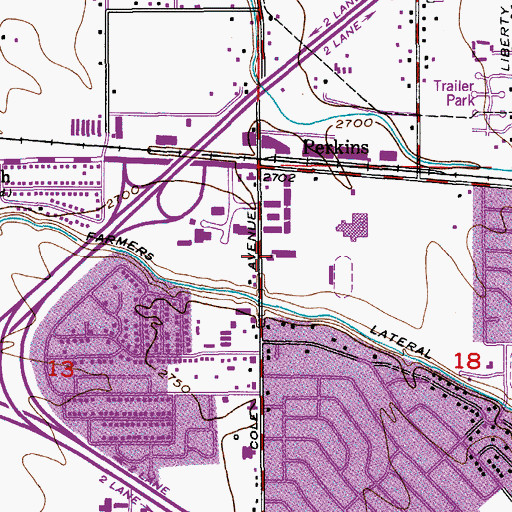 Topographic Map of Jackson Elementary School, ID