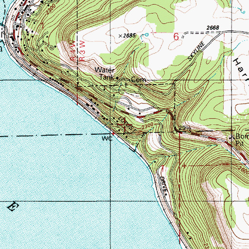 Topographic Map of Kootenai Junior-Senior High School, ID