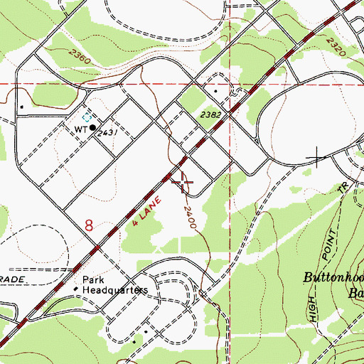 Topographic Map of Kestrel Campground, ID