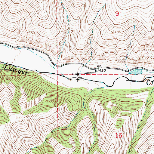 Topographic Map of Kamiah Holding Ponds, ID