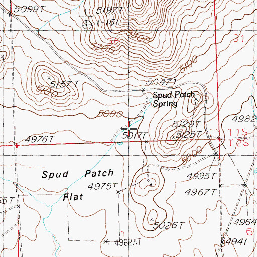 Topographic Map of Lava Point Access Area, ID