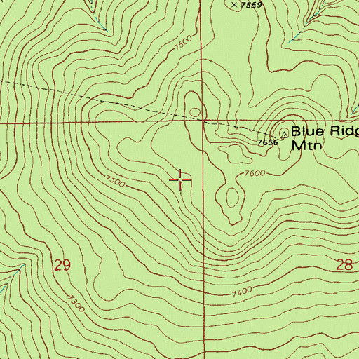 Topographic Map of Blue Ridge Catchment Dam, AZ