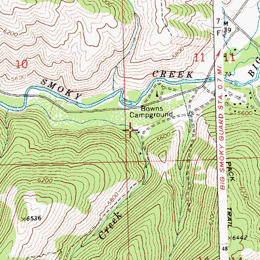 Topographic Map of Little Smokey Patrol Cabin, ID