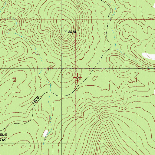 Topographic Map of Blue Ridge Junior High School, AZ