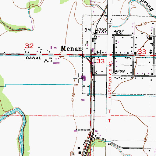 Topographic Map of Midway Elementary School, ID