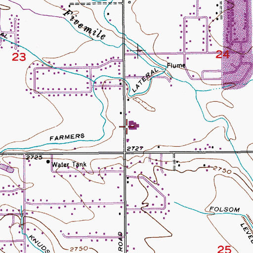 Topographic Map of Maple Grove Elementary School, ID