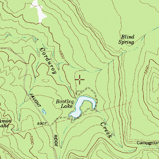 Topographic Map of Bootleg Dam, AZ