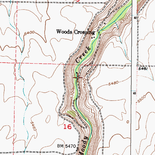 Topographic Map of Moody Creek Access Area, ID