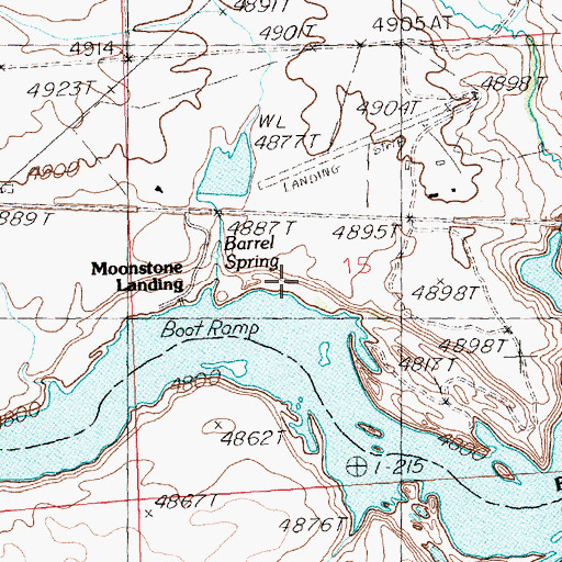 Topographic Map of Moonstone Access Area, ID