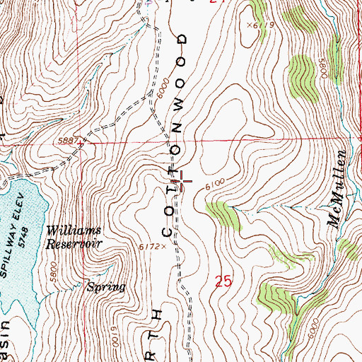 Topographic Map of North Cottonwood Ridge, ID