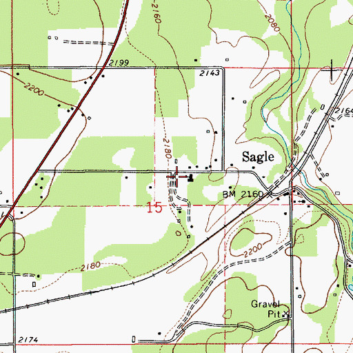 Topographic Map of Sagle Elementary School, ID