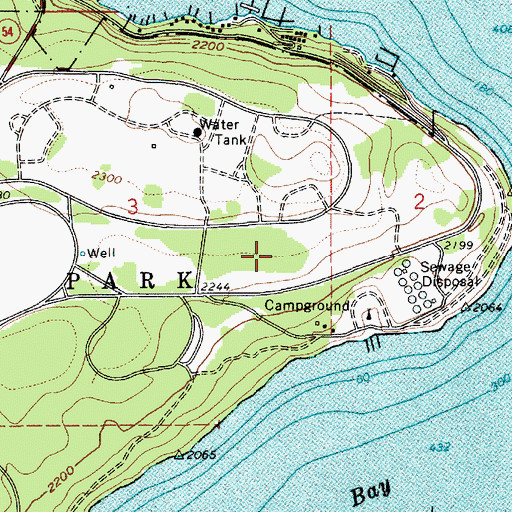 Topographic Map of Snowberry Campground, ID