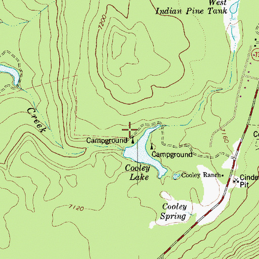 Topographic Map of Cooley Dam, AZ