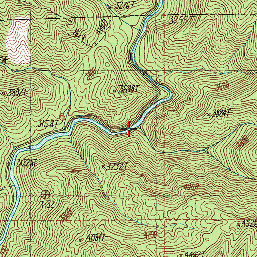 Topographic Map of Bingo Creek, ID