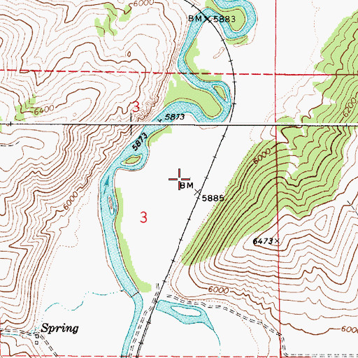 Topographic Map of Novene, ID