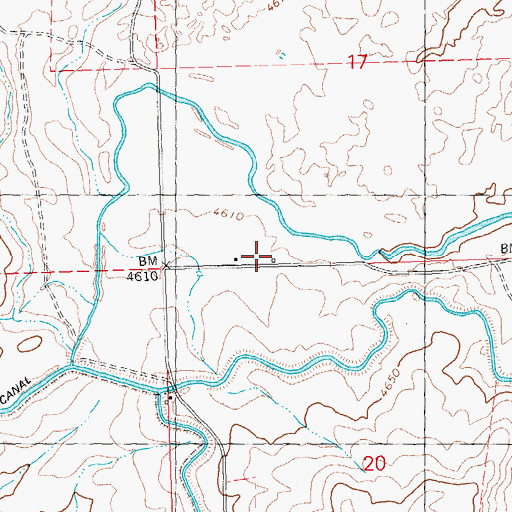 Topographic Map of Burns Post Office (historical), ID