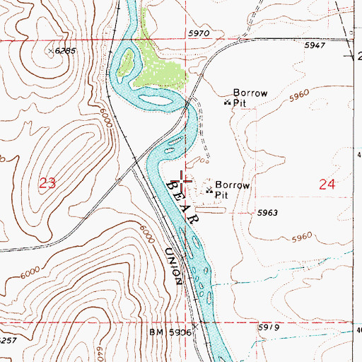 Topographic Map of Wooleys, ID