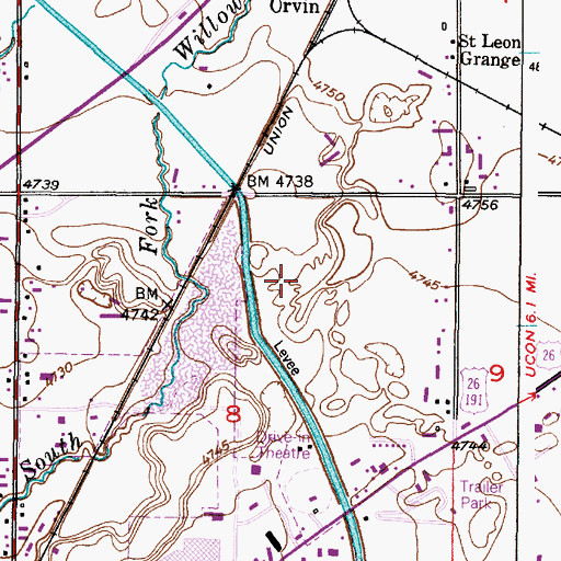Topographic Map of KUPI-AM (Ammon), ID