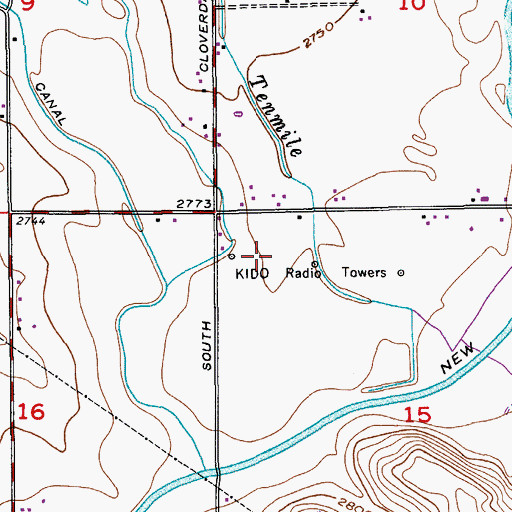 Topographic Map of KIDO-AM (Boise), ID