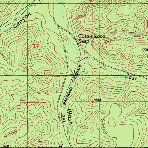 Topographic Map of Cottonwood Seep, AZ