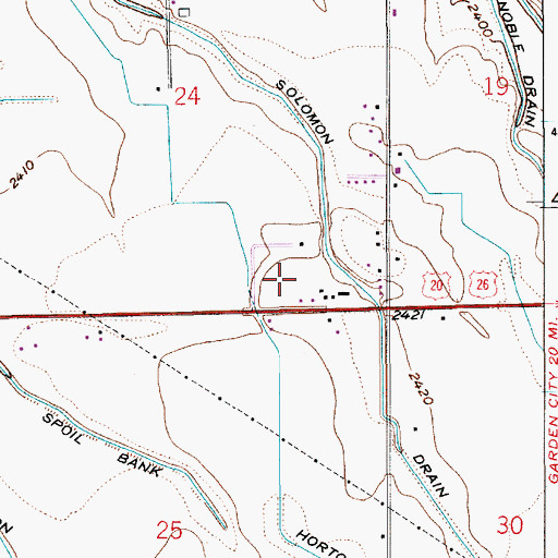 Topographic Map of KCID-AM (Caldwell), ID