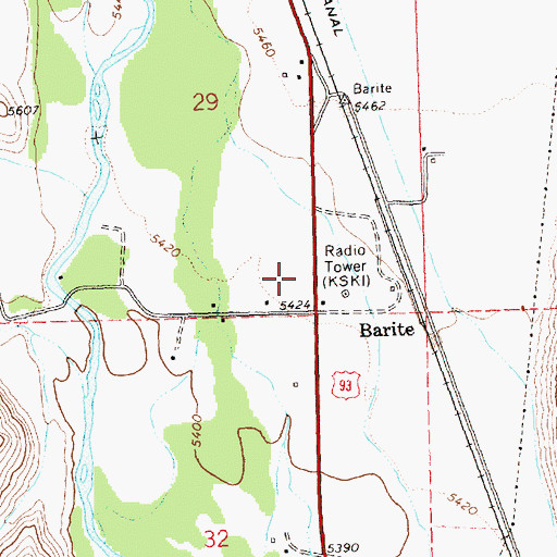 Topographic Map of KSKI-AM (Hailey), ID