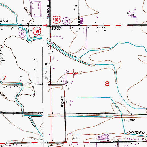 Topographic Map of KLIT-AM (Meridian), ID