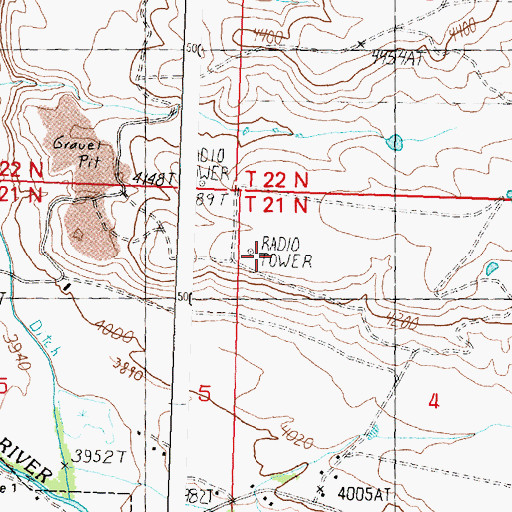 Topographic Map of KSRA-AM (Salmon), ID