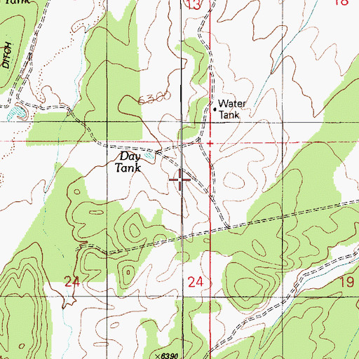 Topographic Map of Day Tank, AZ