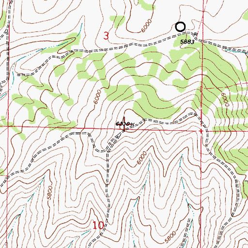 Topographic Map of KRCD-FM (Chubbuck), ID