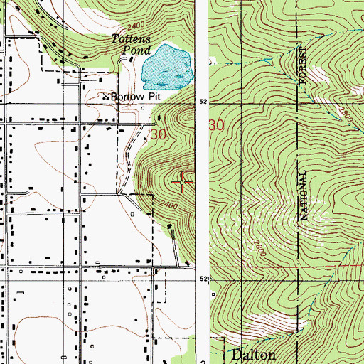 Topographic Map of KETB-FM (Coeur D'Alene), ID