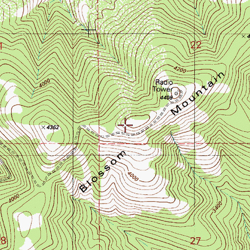 Topographic Map of KCDA-FM (Coeur D'Alene), ID