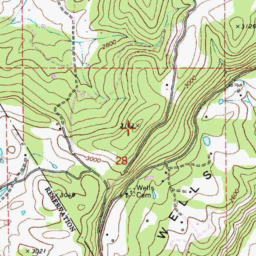 Topographic Map of KLER-FM (Orofino), ID