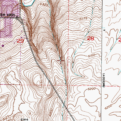 Topographic Map of KADQ-FM (Rexburg), ID