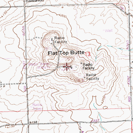Topographic Map of KAWZ-FM (Twin Falls), ID
