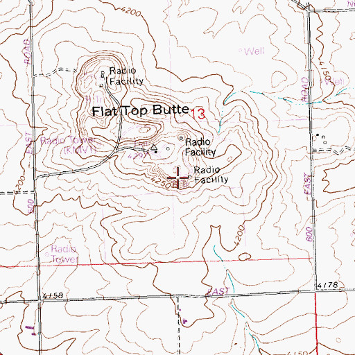 Topographic Map of KKVI-TV (Twin Falls), ID