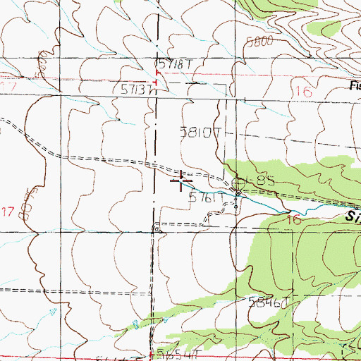 Topographic Map of Gunnell Post Office, ID