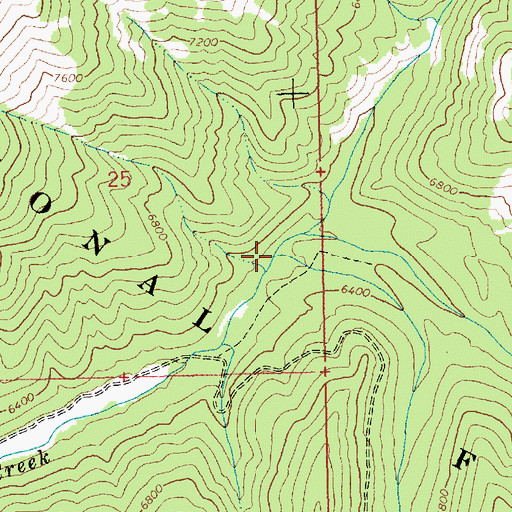 Topographic Map of Cinnabar Creek, ID