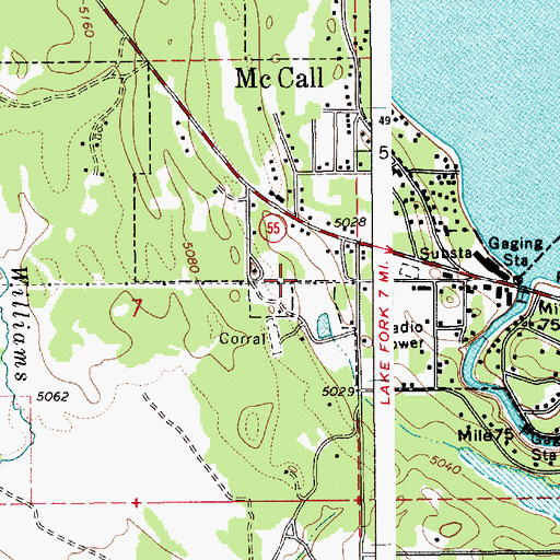 Topographic Map of KZID-AM (Mccall), ID