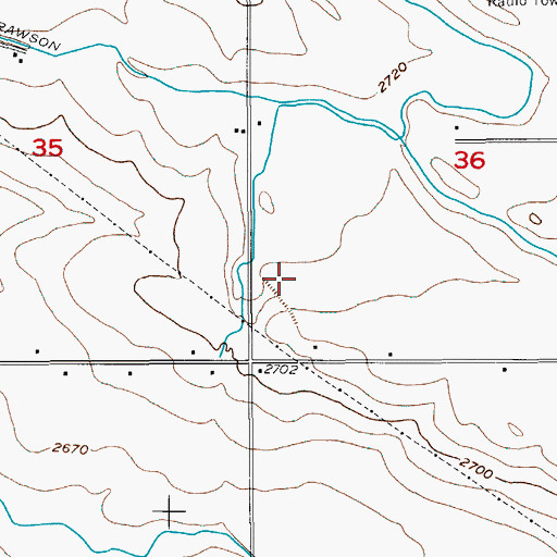 Topographic Map of KSGR-AM (Nampa), ID