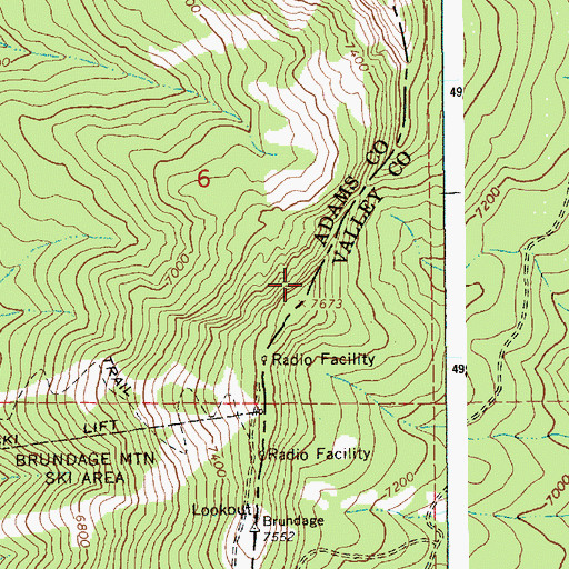 Topographic Map of KBSM-FM (Mccall), ID