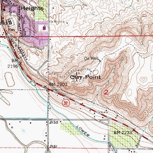 Topographic Map of KQXR-FM (Payette), ID