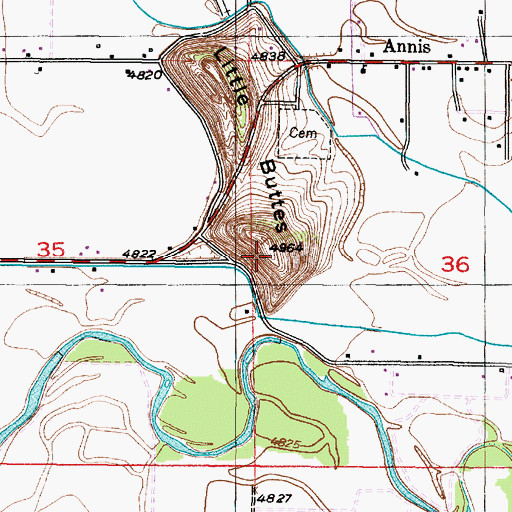 Topographic Map of KRIC-FM (Rexburg), ID