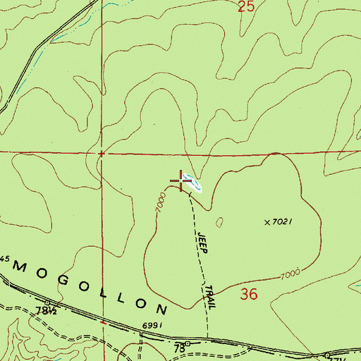 Topographic Map of Grade Tank, AZ